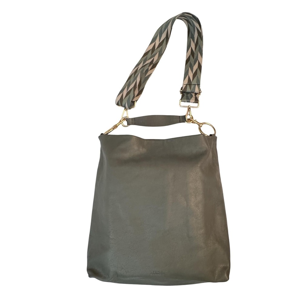 Vince Camuto Valda Leather Tote Bag Fig Leaf Green Crossbody Shoulder Hobo Bag‎ - Picture 15 of 16